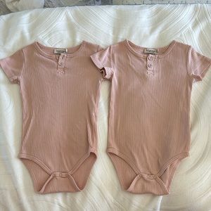2 pack of MarMar pink Onesie size 2Y